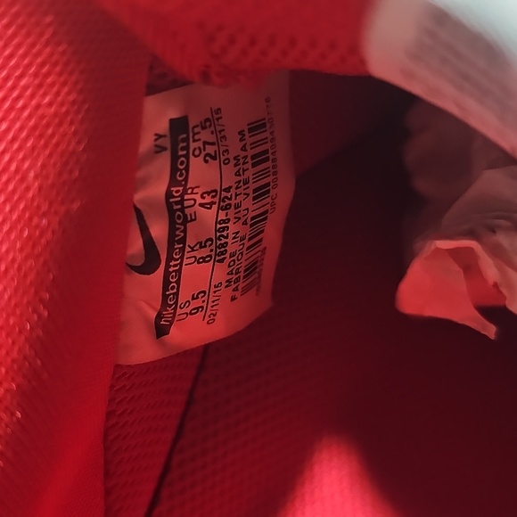 Nike Air Force 1 Red and White Sneakers - Picture 6 of 7